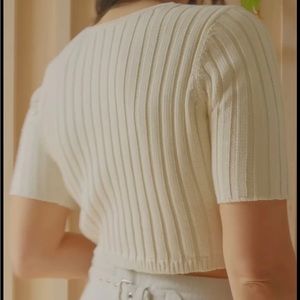 Cropped Button Up Top